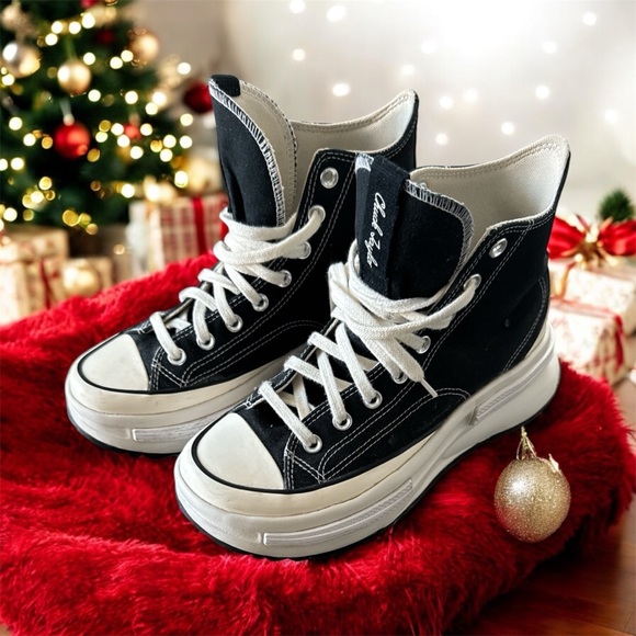 Converse unisex Black High-Top Sneakers (8M/9.5 F) - Picture 1 of 4